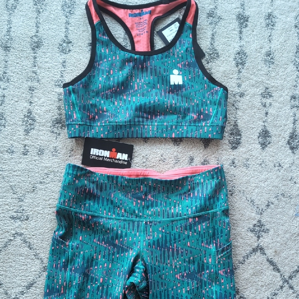 Iron Man Teal and Pink Leggings Set